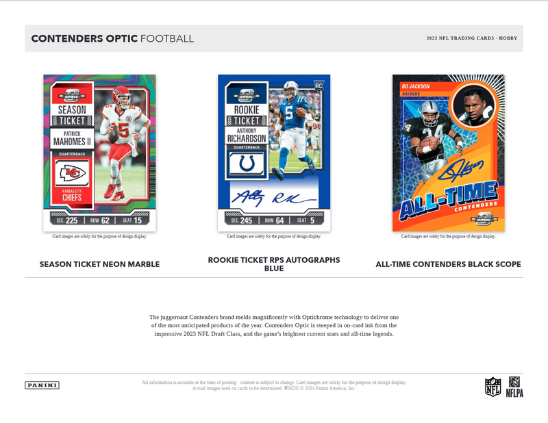 2023 Panini Contenders Optic Football Hobby 20 Box Case