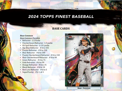 2024 Topps Finest Baseball Hobby 8 Box Case