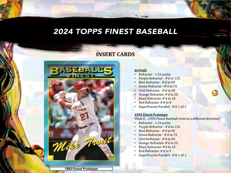 2024 Topps Finest Baseball Hobby 8 Box Case