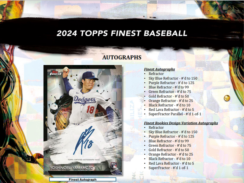 2024 Topps Finest Baseball Hobby 8 Box Case