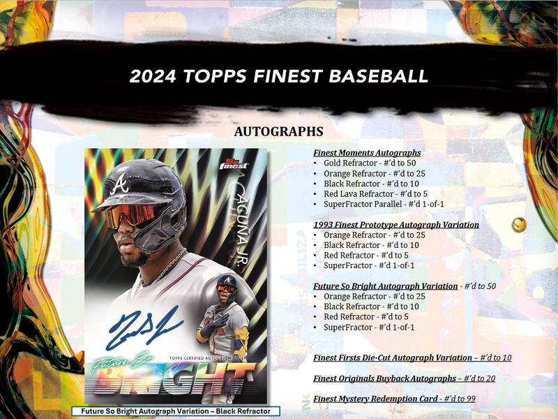 2024 Topps Finest Baseball Hobby 8 Box Case