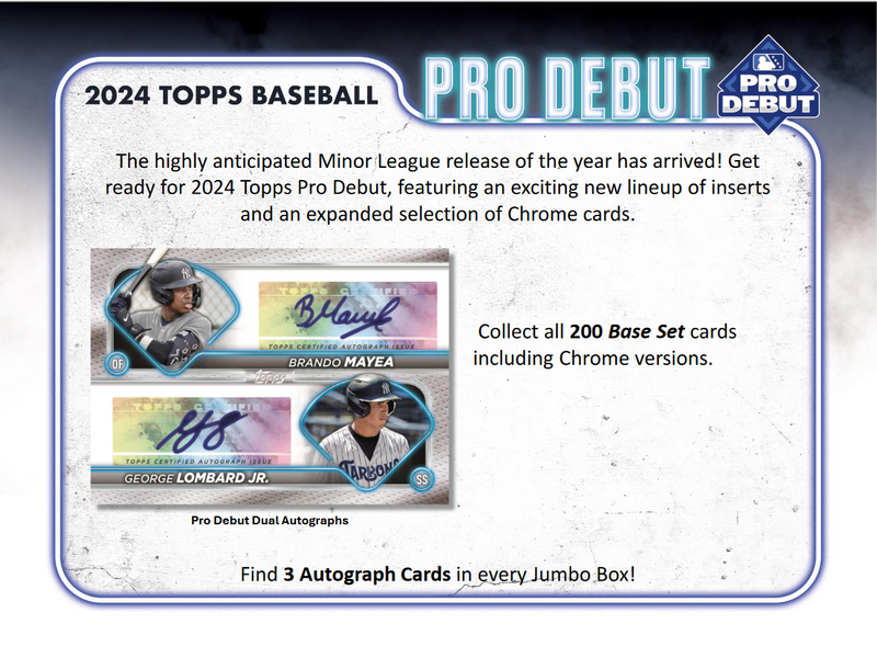 2024 Topps Pro Debut Baseball Hobby 12 Box Case