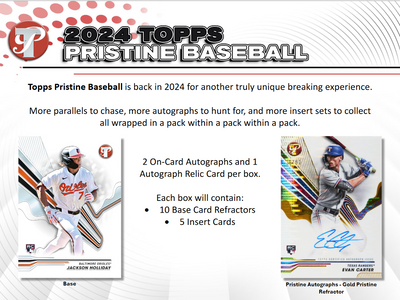 2024 Topps Pristine Baseball Hobby Box