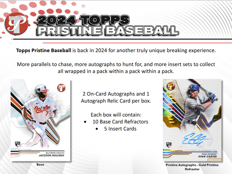 2024 Topps Pristine Baseball Hobby Box