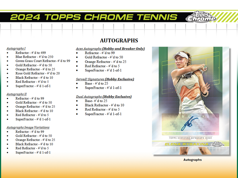 2024 Topps Chrome Tennis Hobby Box