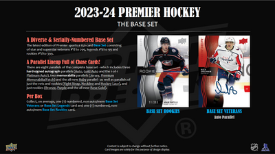 2023-24 Upper Deck Premier Hockey Hobby Box [Contact Us To Order]