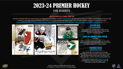 2023-24 Upper Deck Premier Hockey Hobby Box [Contact Us To Order]