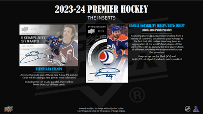 2023-24 Upper Deck Premier Hockey Hobby Box [Contact Us To Order]