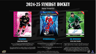 2024-25 Upper Deck Synergy Hockey Hobby 16 Box Case [Contact Us To Order]