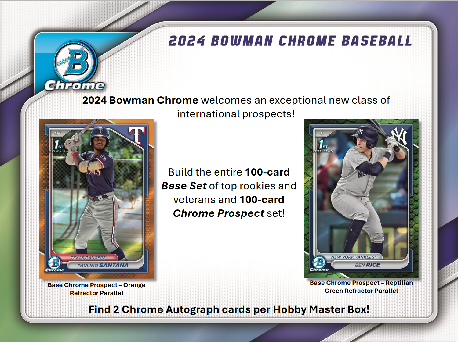 2024 Bowman Chrome Baseball Hobby 12 Box Case