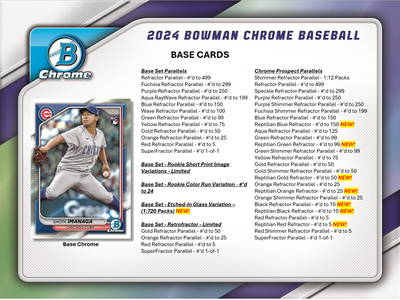 2024 Bowman Chrome Baseball Hobby Box