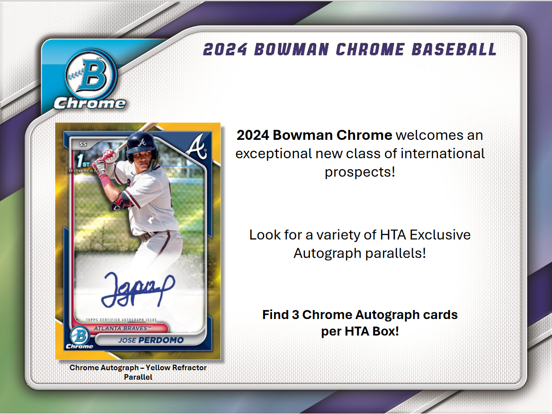 2024 Bowman Chrome Baseball HTA Choice 12 Box Case