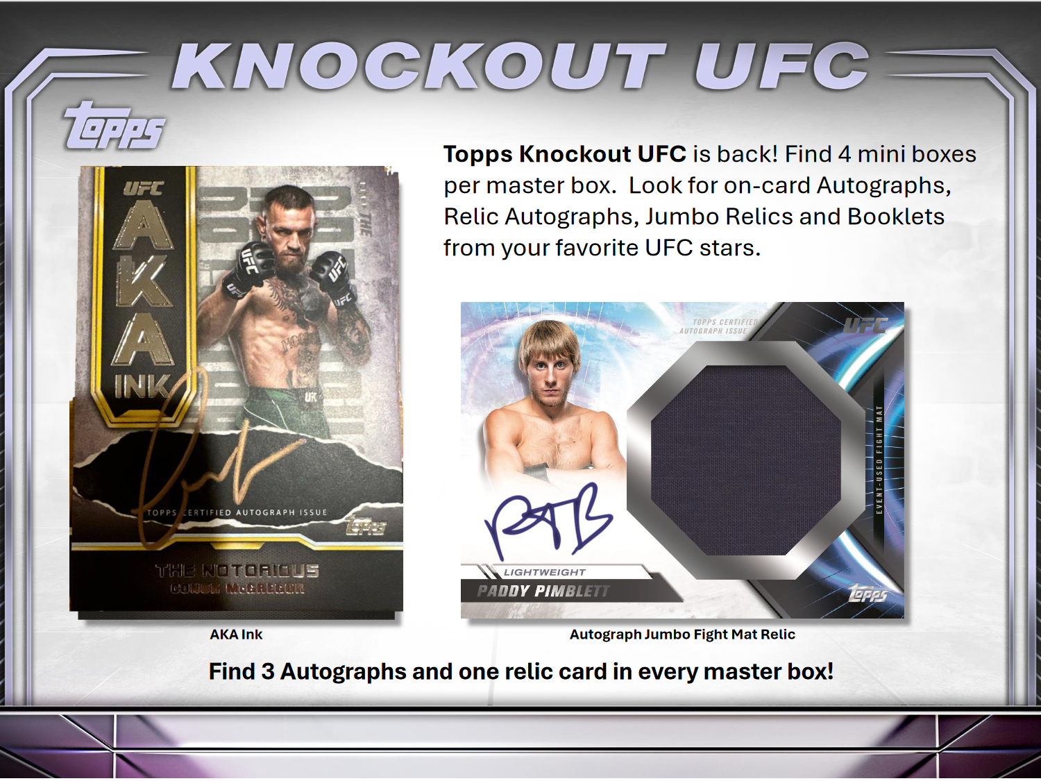 2024 Topps UFC Knockout Hobby 8 Box Case