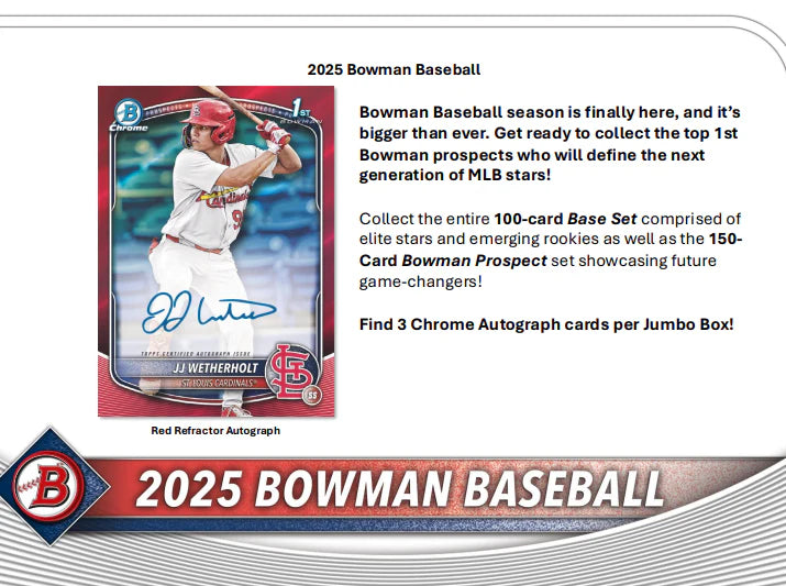 2025 Bowman Baseball Breaker Delight Box 6 Box Case