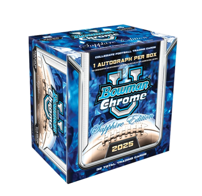 2025 Bowman Chrome University Football Sapphire Hobby Box