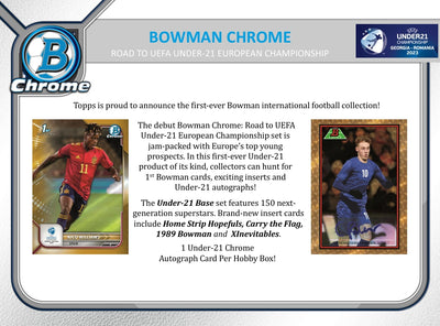 2022 Bowman Chrome Road to UEFA U21 European Championship Soccer Hobby Box