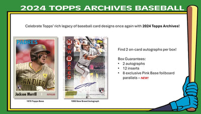 2024 Topps Archives Baseball Hobby Collector 10 Box Case