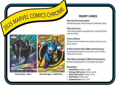 2025 Topps Chrome Marvel Hobby 12 Box Case