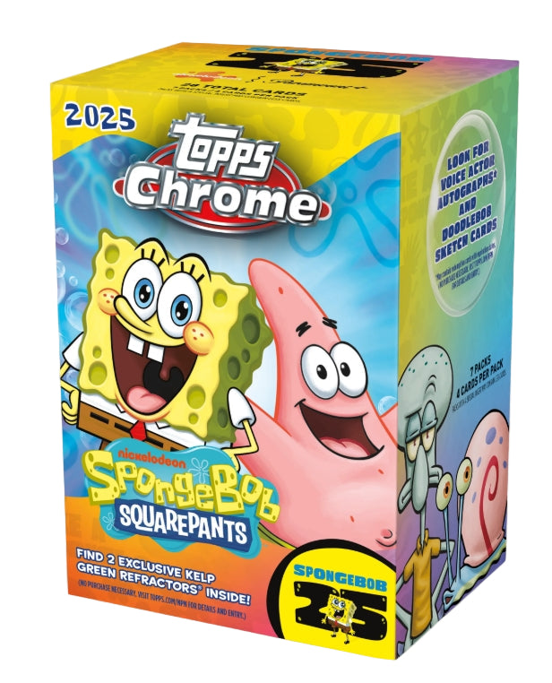 2025 Topps Chrome Spongebob 25th Anniversary Blaster Box