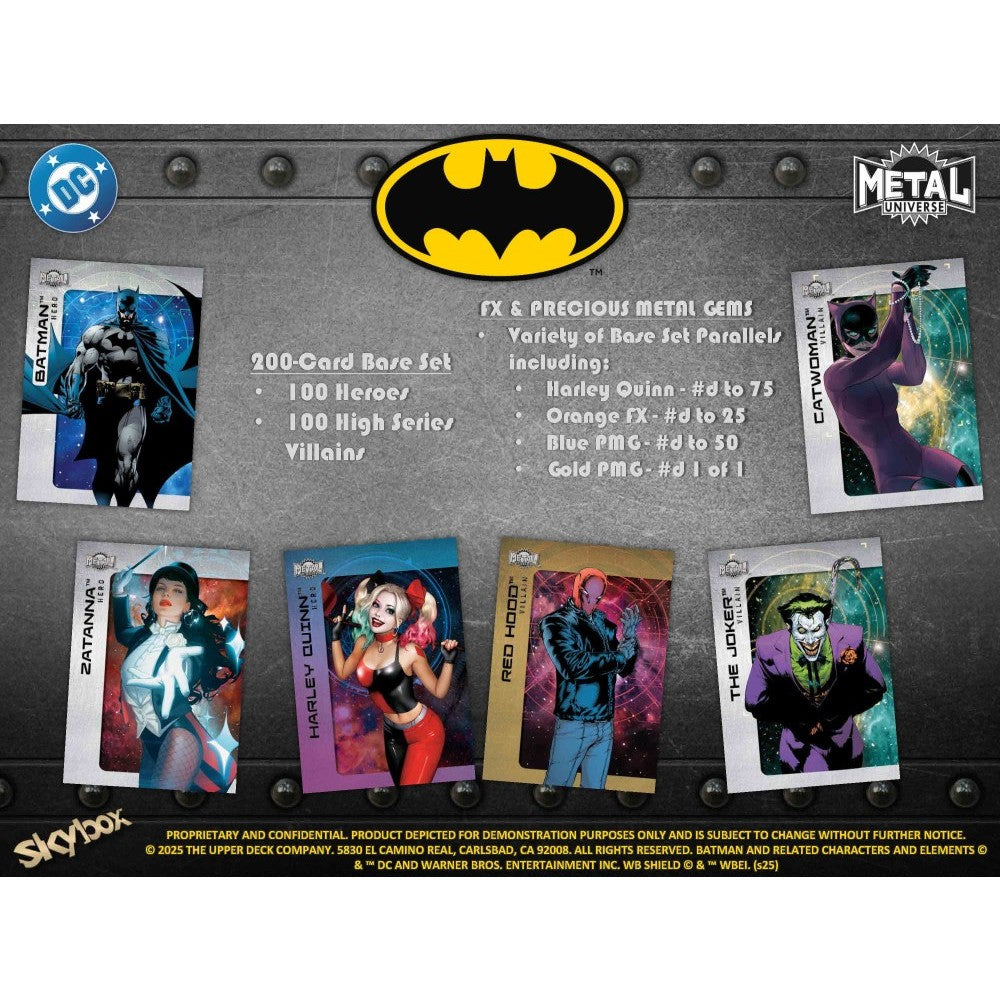 2025 Upper Deck Skybox Metal Universe Batman Hobby Box [Contact Us To Order]