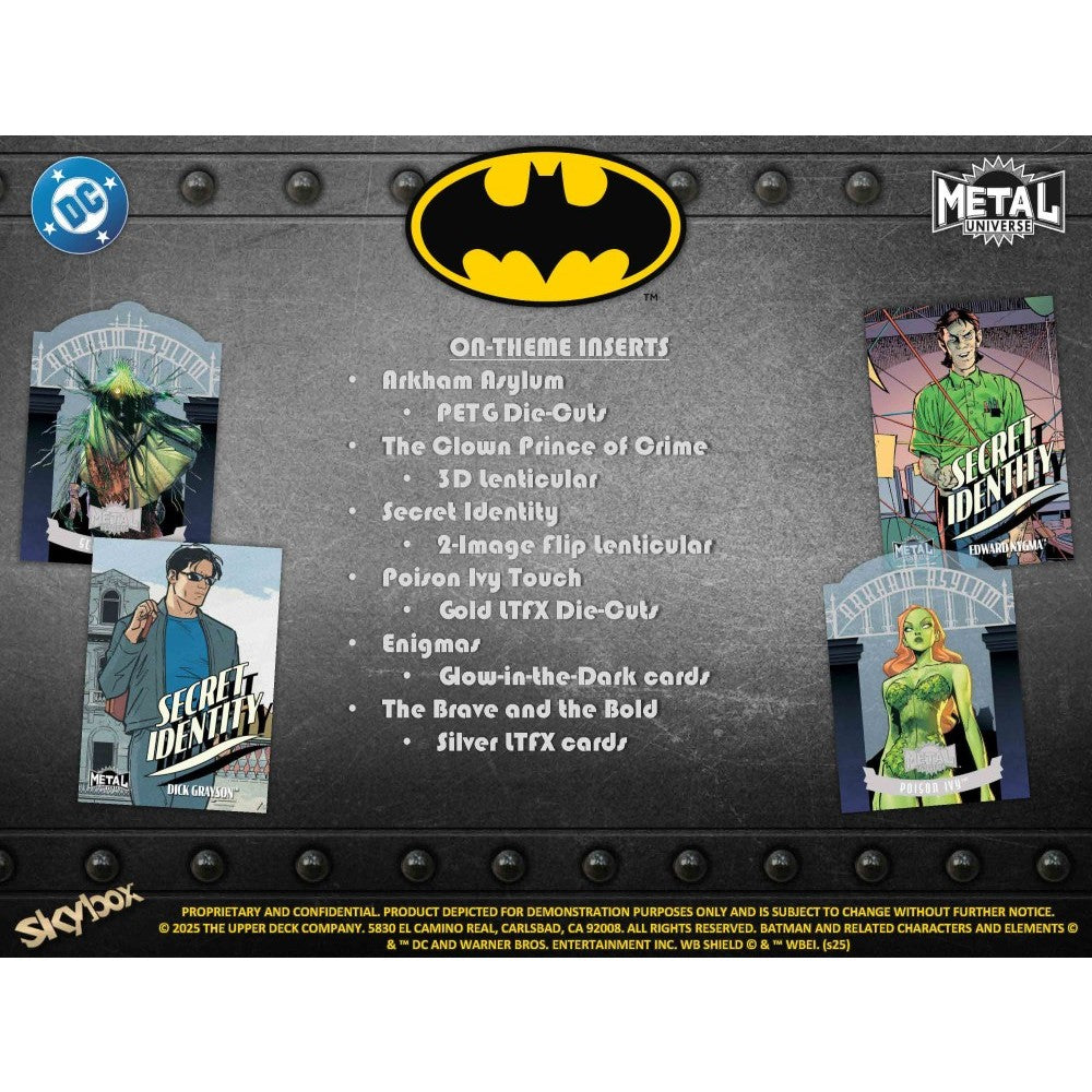 2025 Upper Deck Skybox Metal Universe Batman Hobby Box [Contact Us To Order]