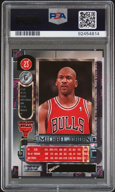 Michael Jordan 1997 Metal Universe PSA 8