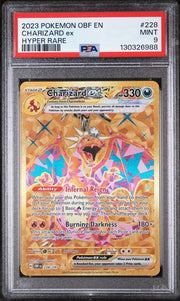 Charizard ex 2023 Pokemon Obsidian Flames Hyper rare #228/197 PSA 9