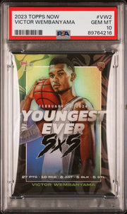 Victor Wembanyama 2023-24 Topps Now 5 x 5 #VW-2 RC PSA 10