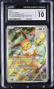 Eevee Pokémon Prismatic Evolutions ETB Black Star Promo #173 CGC 10