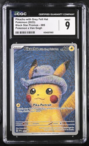 Pikachu with Grey Felt Hat 2023 Pokemon Black Star Promo #085 CGC 9