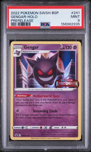 Gengar Lost Origin Prerelease Holo Pokémon #241 PSA 9