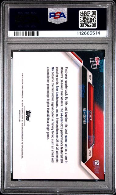 Bo Nix 2024 Topps Now 