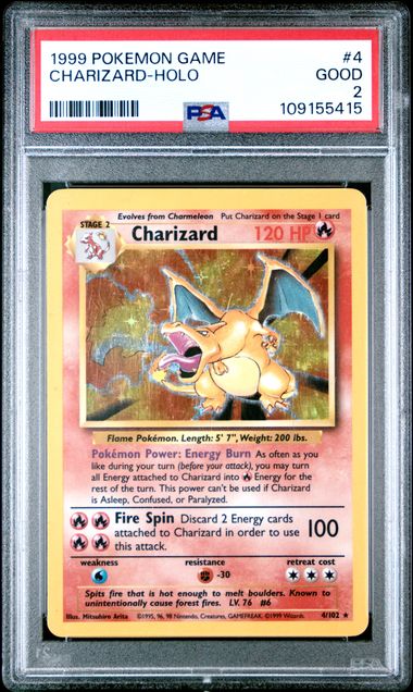Charizard 1999 Pokémon Base Set Unlimited Holo 