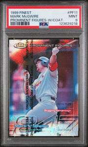 Mark McGwire 1999 Topps Finest Prominent Figures W/Coat #'d 440/847 PSA 9