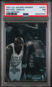 Michael Jordan 1991 Upper Deck Award Winner Holograms PSA 7