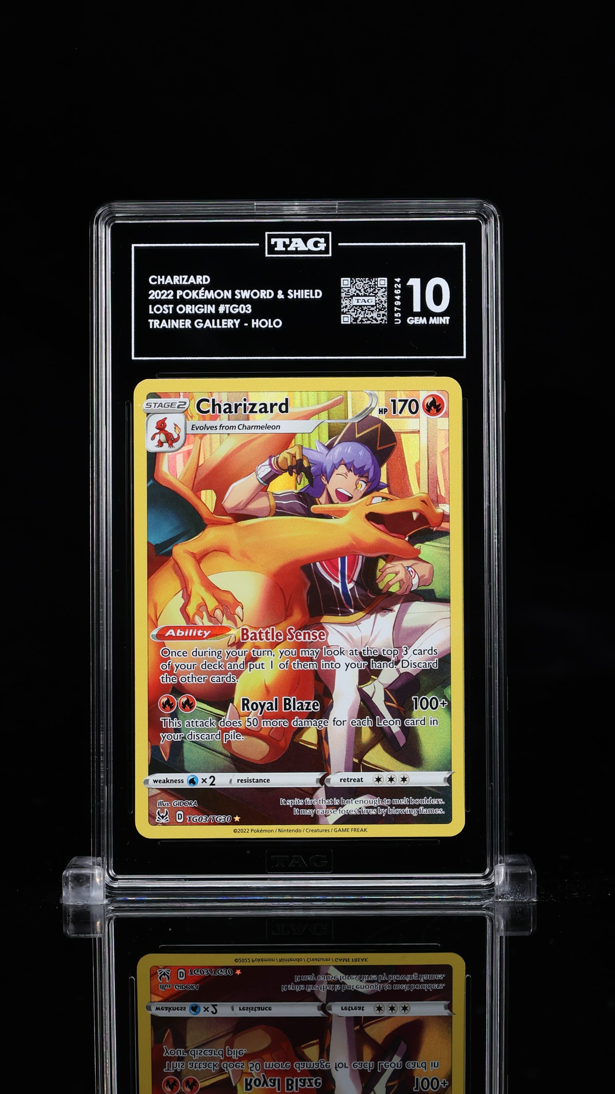 Charizard Pokémon Lost Origin Ultra Rare #TG03/TG30 TAG 10