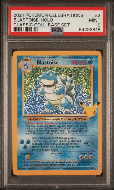 Blastoise 2021 Pokemon Celebrations Classic Collection Base Set rare holo 