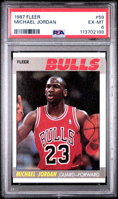 Michael Jordan 1987 Fleer Basketball PSA 6