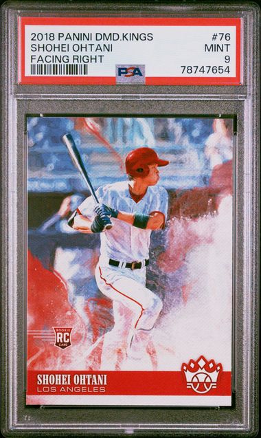 Shohei Ohtani 2018 Panini Diamond Kings Rookie Facing Right PSA 9