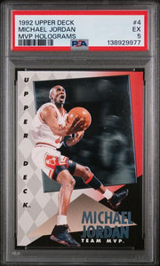 Michael Jordan 1992 Upper Deck MVP Holograms PSA 5