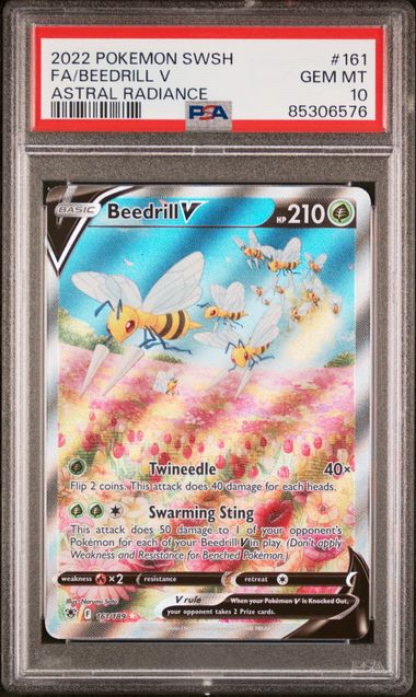 Beedrill V Pokémon Astral Radiance Ultra Rare Alt. Full Art #161/189 PSA 10
