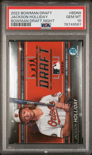 Jackson Holliday 2022 Bowman Draft Chrome Draft Night PSA 10