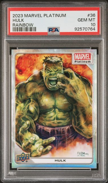 Hulk 2023 Marvel Platinum Rainbow Holofoil PSA 10