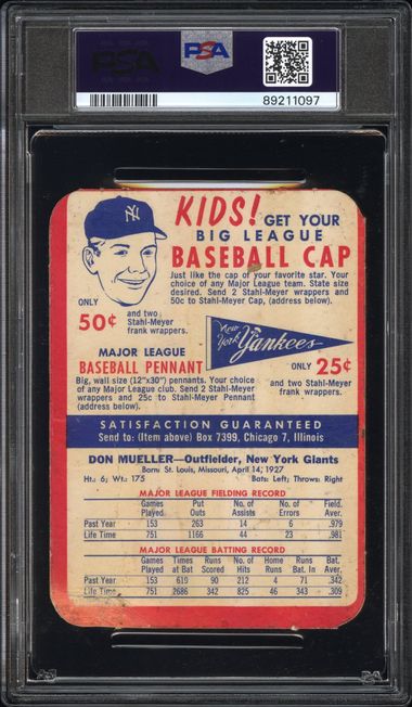 Don Mueller 1955 Stahl-Meyer PSA 1