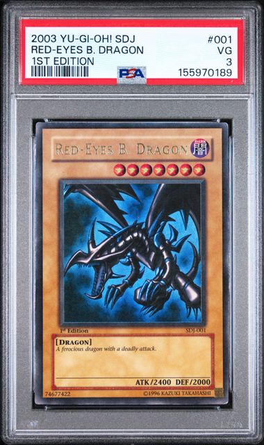 Red-Eyes Black Dragon 2003 Yu-Gi-Oh! SDJ 1st Edition PSA 3