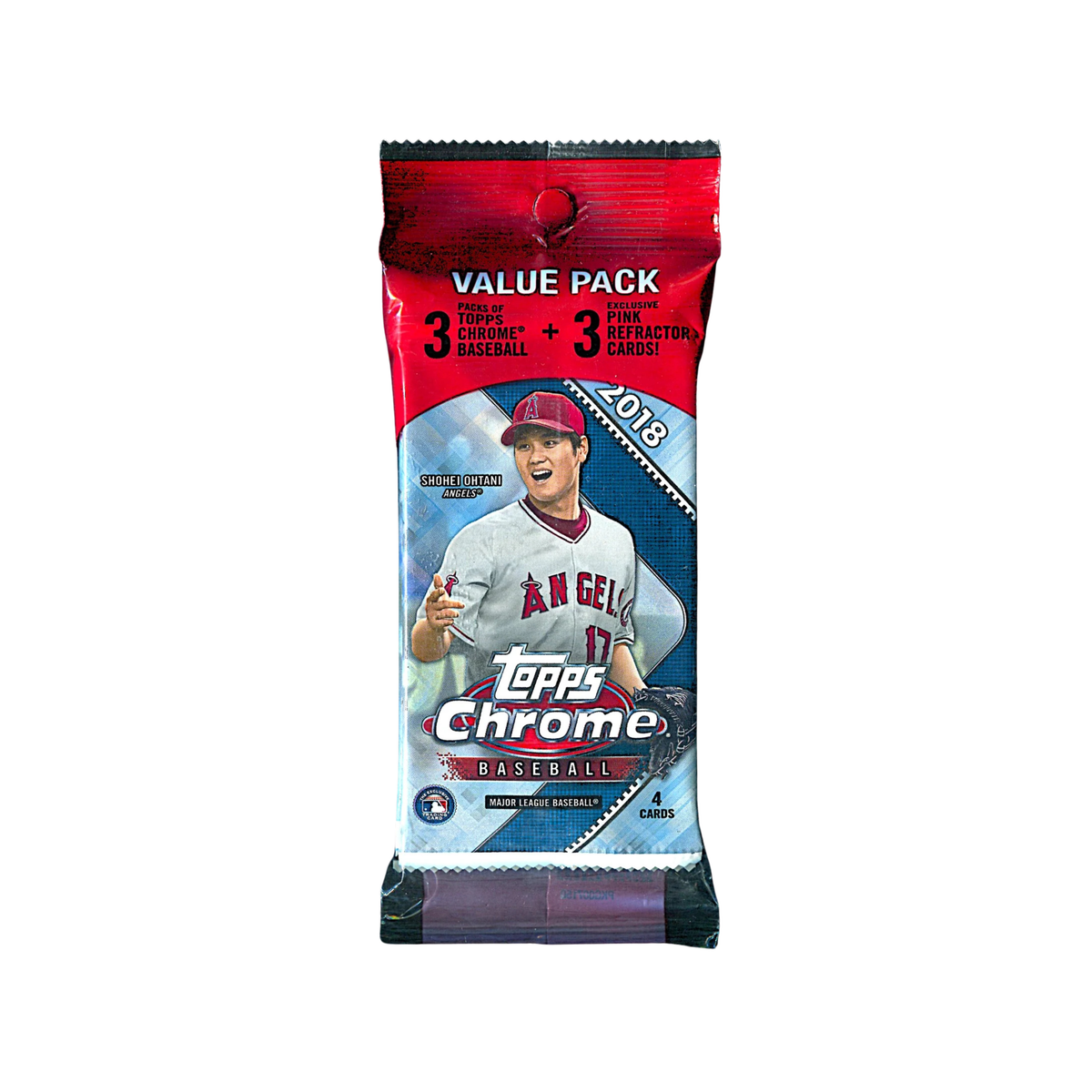 2018 Topps Chrome Baseball Cello 3-Pack Value Pack