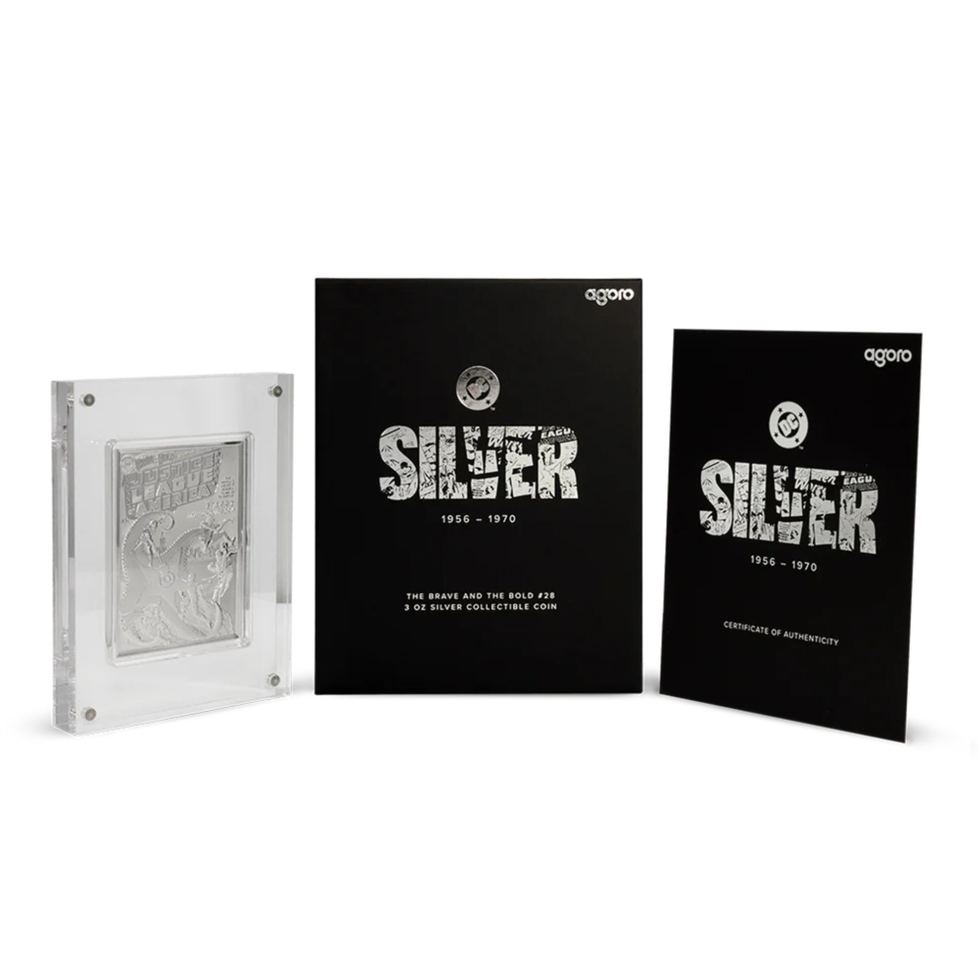 New Zealand Mint 90-Years of DC Anniversary Silver Age 3oz Silver Coin - The Brave and the Bold (Justice League)