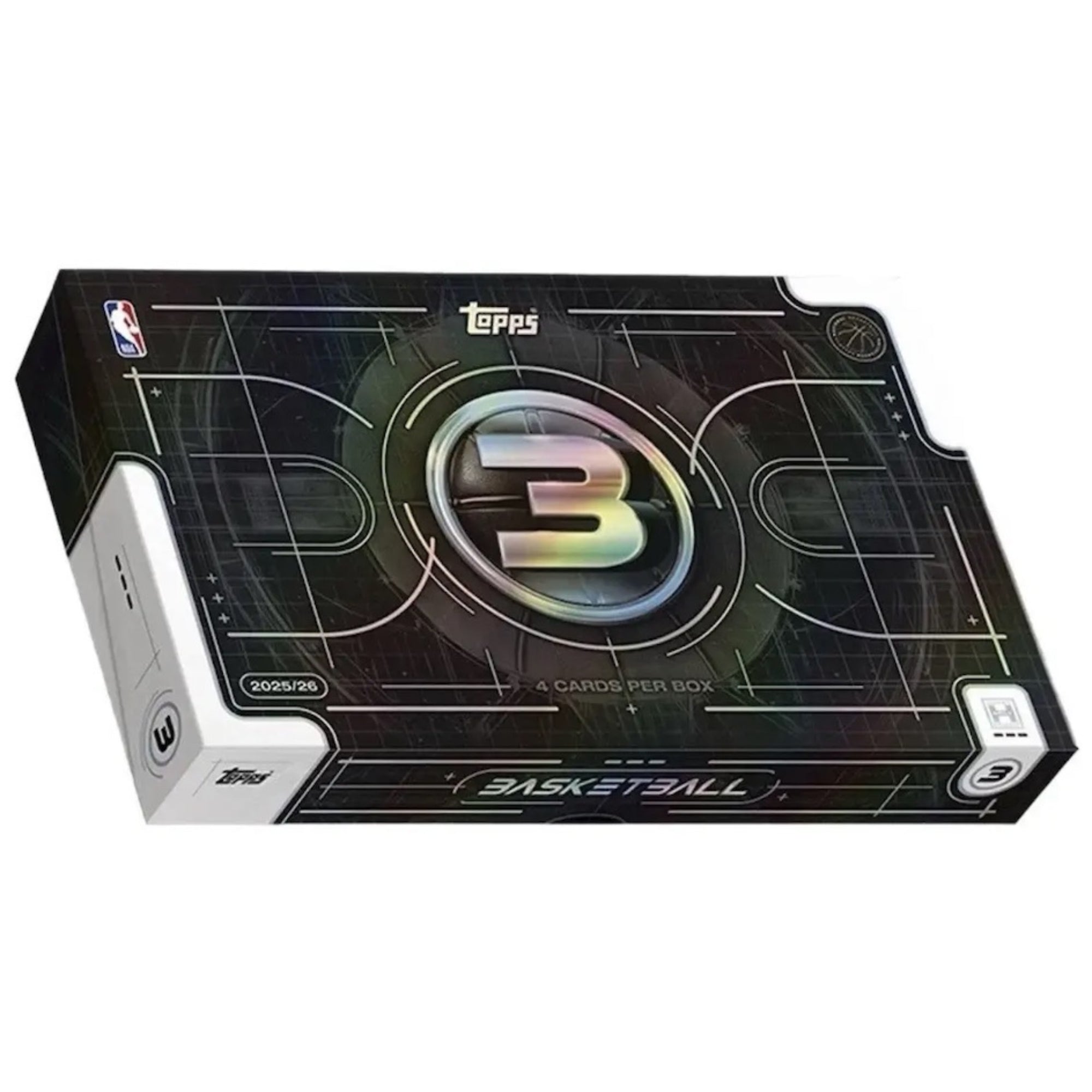 2025-26 Topps Three Basketball Hobby Box 4 Box Case