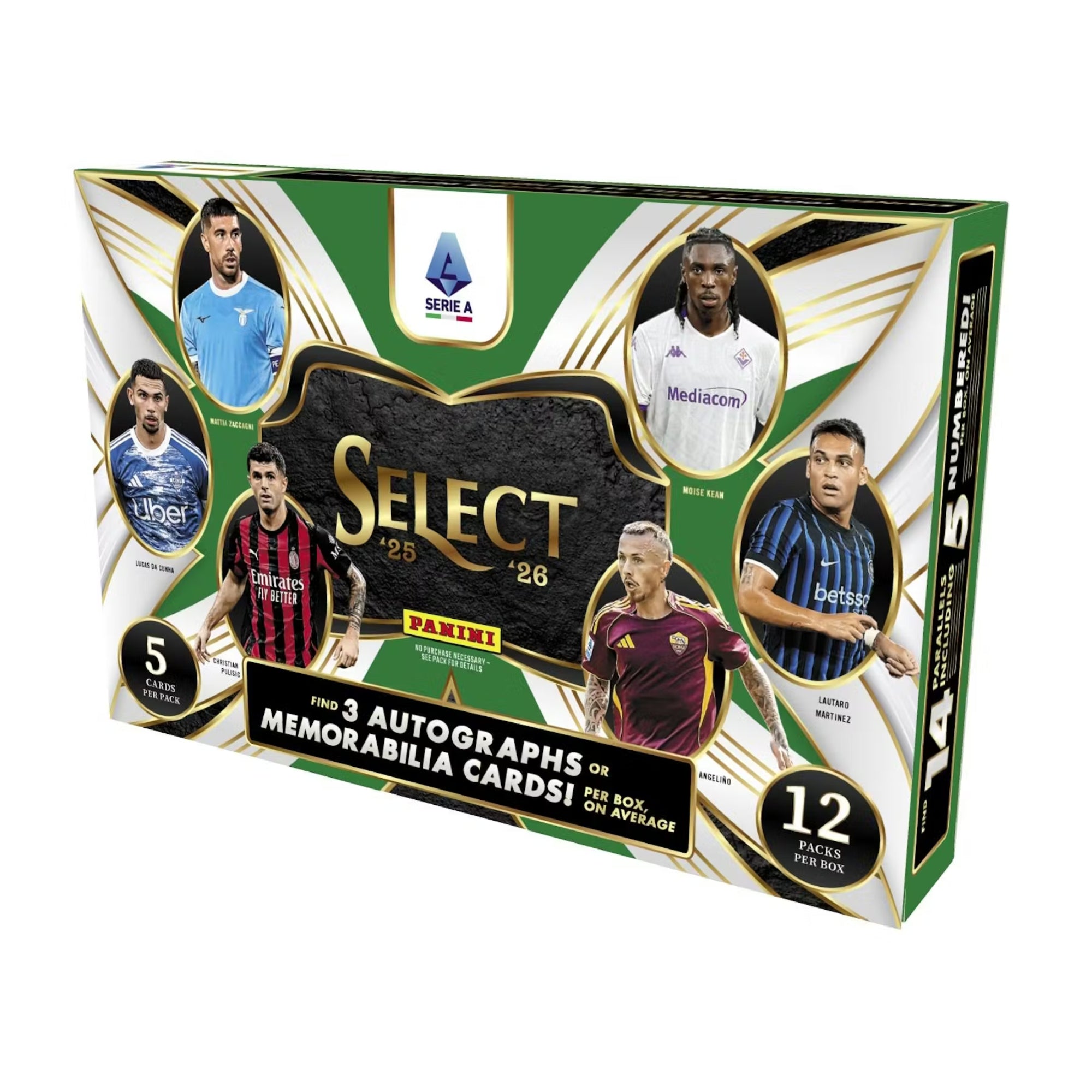 2025-26 Panini Select Serie A Soccer Hobby 12 Box Case