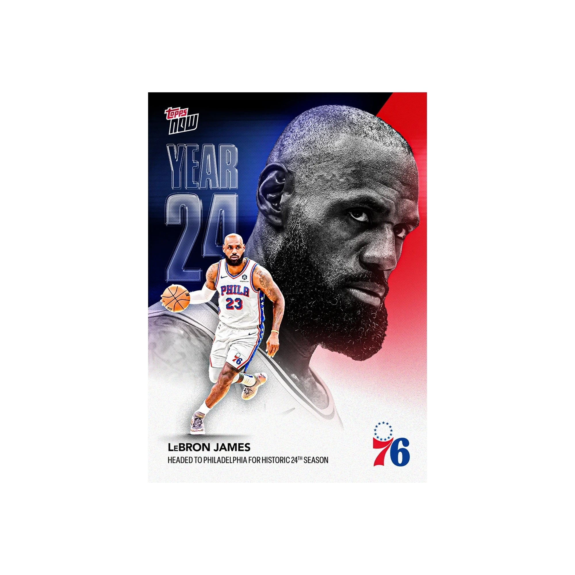 LeBron James 2026 NBA Topps Now #OS03 "Year 24"